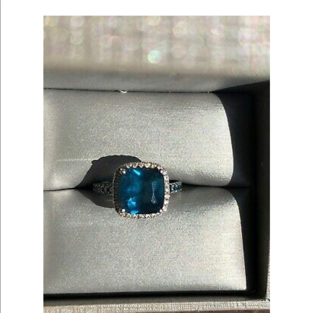 14W 4.89CTGW London Blue Topaz Ring